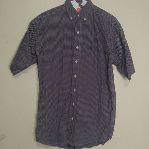 Short Sleeved Plaid Dress Shirt